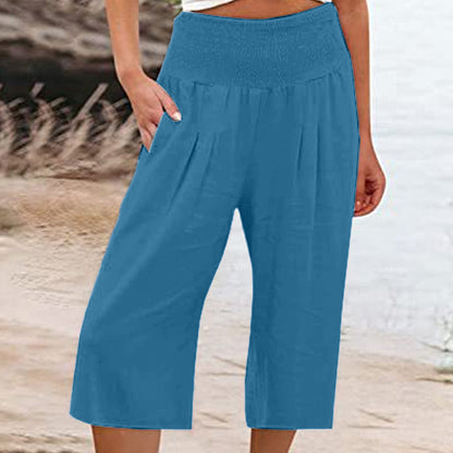 【S-3XL】🍂Pantalon court pour femme, léger et à taille élastiquée