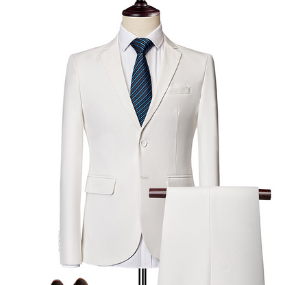 ✨👔50% DE RÉDUCTION + LIVRAISON GRATUITE🔥Ensemble Costume 2 Pièces Coupe Moderne pour Homme
