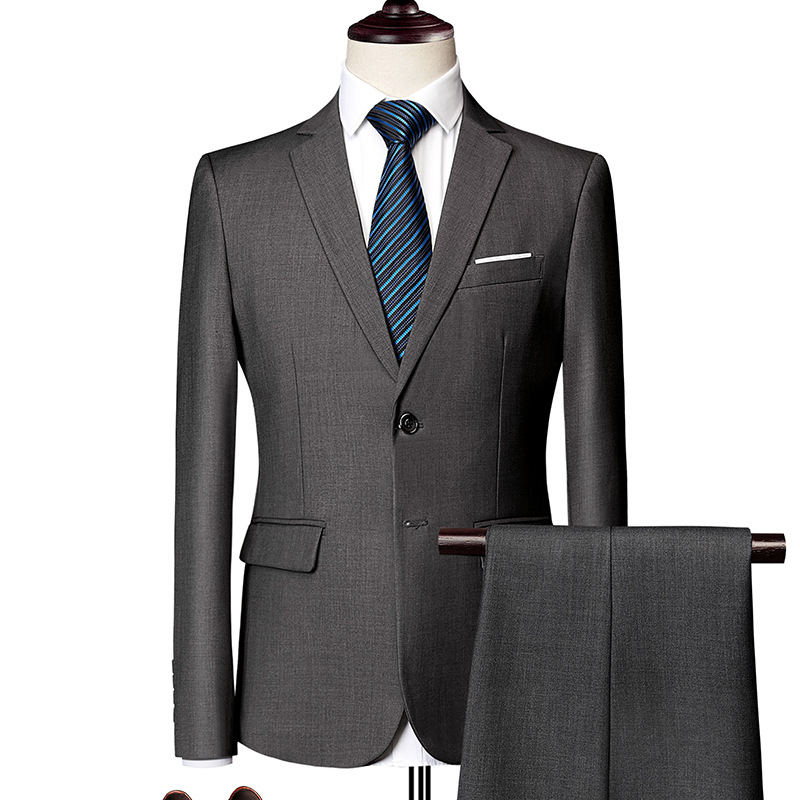 ✨👔50% DE RÉDUCTION + LIVRAISON GRATUITE🔥Ensemble Costume 2 Pièces Coupe Moderne pour Homme