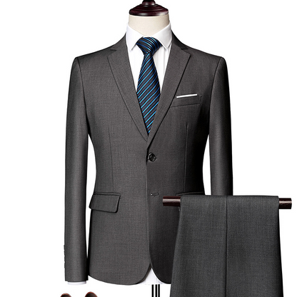 ✨👔50% DE RÉDUCTION + LIVRAISON GRATUITE🔥Ensemble Costume 2 Pièces Coupe Moderne pour Homme