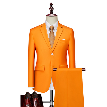✨👔50% DE RÉDUCTION + LIVRAISON GRATUITE🔥Ensemble Costume 2 Pièces Coupe Moderne pour Homme