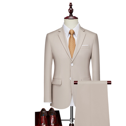 ✨👔50% DE RÉDUCTION + LIVRAISON GRATUITE🔥Ensemble Costume 2 Pièces Coupe Moderne pour Homme