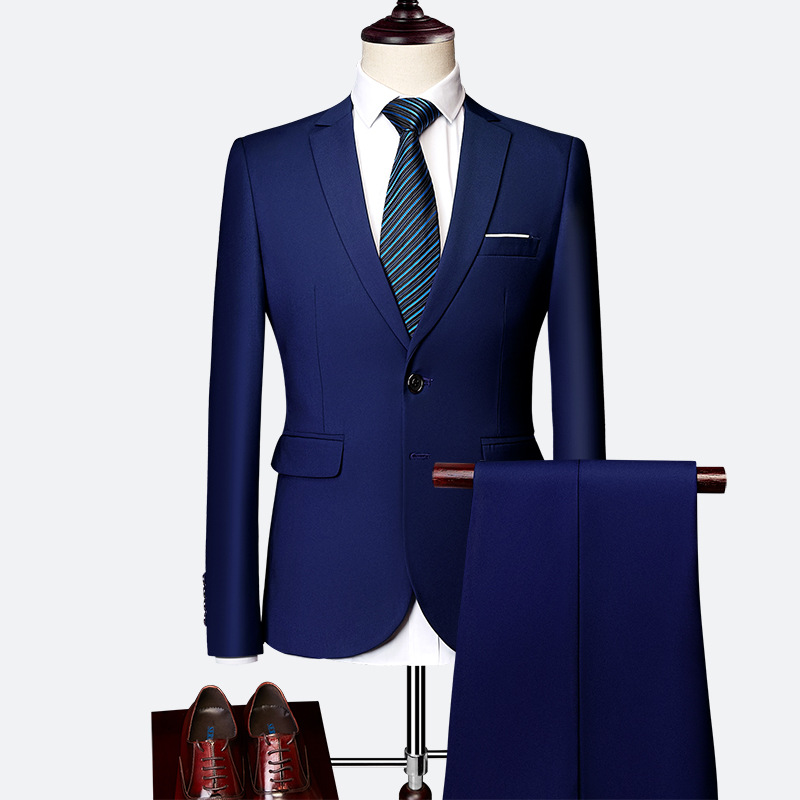 ✨👔50% DE RÉDUCTION + LIVRAISON GRATUITE🔥Ensemble Costume 2 Pièces Coupe Moderne pour Homme