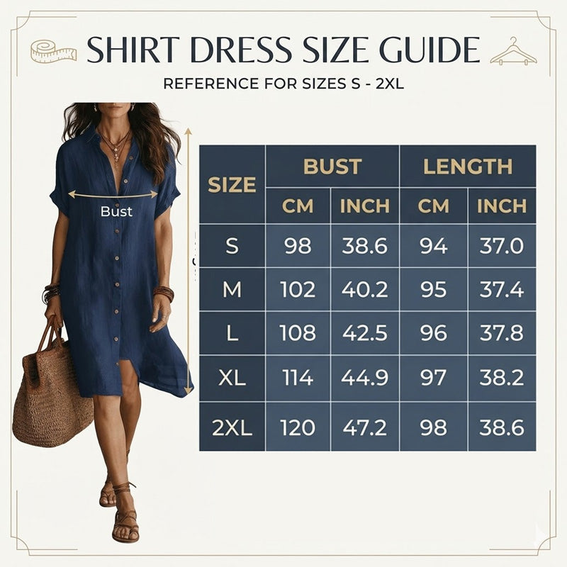 🌸 Robe-chemise à manches courtes et col boutonné pour femme — Un incontournable de votre nouvelle garde-robe ✨