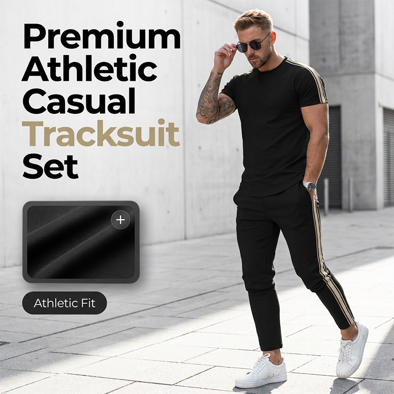 Ensemble t-shirt et pantalon décontracté pour homme