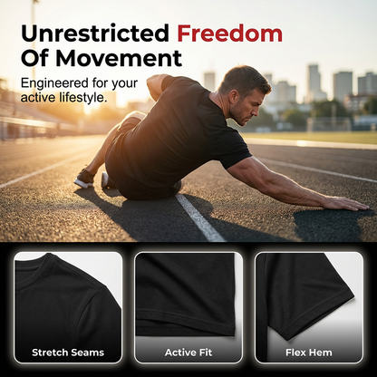 👕💪🔥 PROMO -50% ! T-Shirt Col Rond Coupe Athlétique Homme – Coton Respirant, Évacuation d’Humidité & Freedom de Mouvement (Vert/Noir, S-3XL)