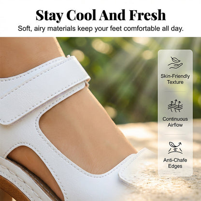 💐PROMO -50% !🌊Sandales à Plateforme avec Boucles Velcro Réglables – Confort Optimal, Semelle Antidérapante (5 Couleurs, 35-43)