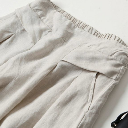 📢📢50 % de réduction !! ⏰Pantalon large en coton et lin pour femme