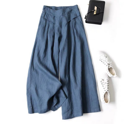 📢📢50 % de réduction !! ⏰Pantalon large en coton et lin pour femme