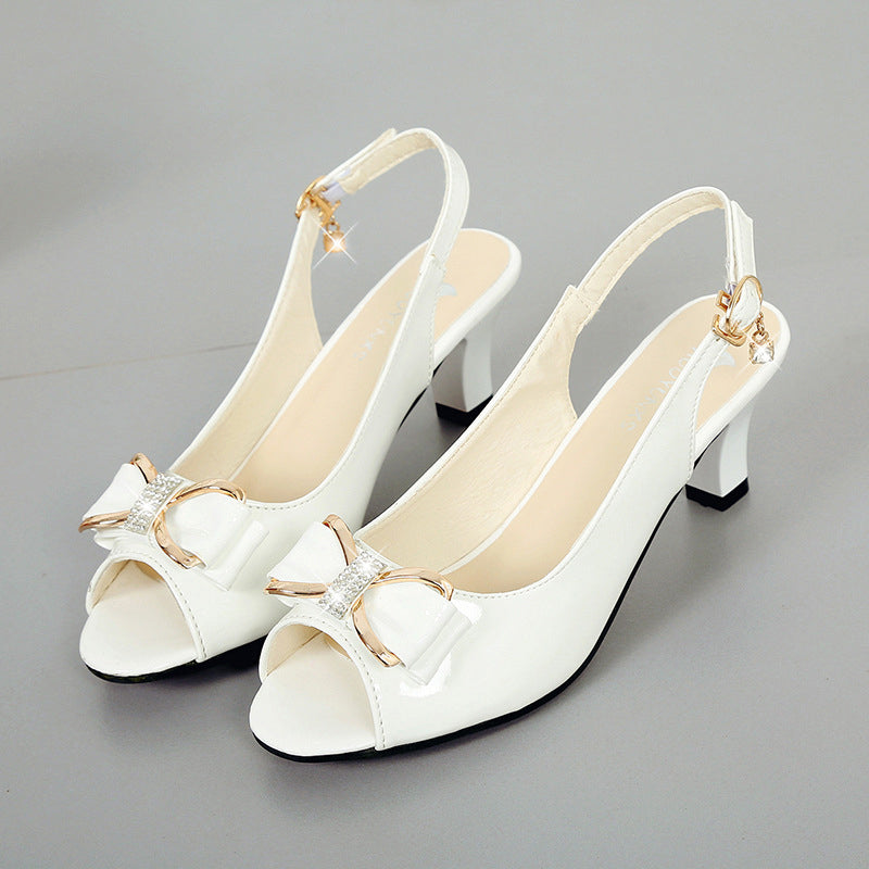 💐60% DE RÉDUCTION ! Sandales à Talon Moyen – Semelle Antidérapante, Confort Toute la Journée 🌸🚶‍♀️【Offre Limitée】