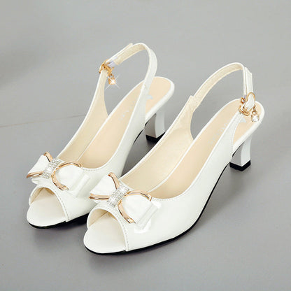 💐60% DE RÉDUCTION ! Sandales à Talon Moyen – Semelle Antidérapante, Confort Toute la Journée 🌸🚶‍♀️【Offre Limitée】
