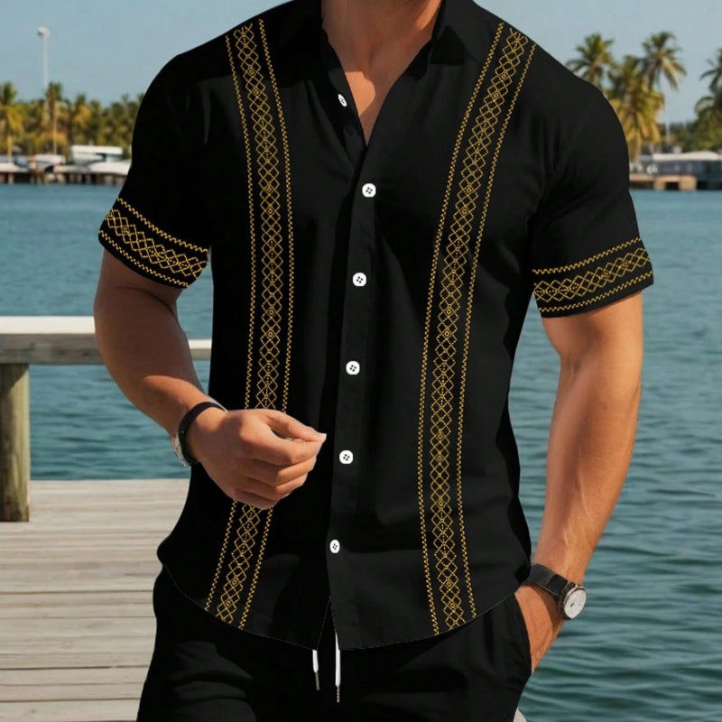 👕 50% DE RÉDUCTION! 🌸 Ensemble Haut & Short pour Homme avec Imprimé Floral – Manches Courtes, Tissu Léger & Parfait Pour Les Journées Chaudes ☀️