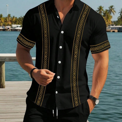 👕 50% DE RÉDUCTION! 🌸 Ensemble Haut & Short pour Homme avec Imprimé Floral – Manches Courtes, Tissu Léger & Parfait Pour Les Journées Chaudes ☀️