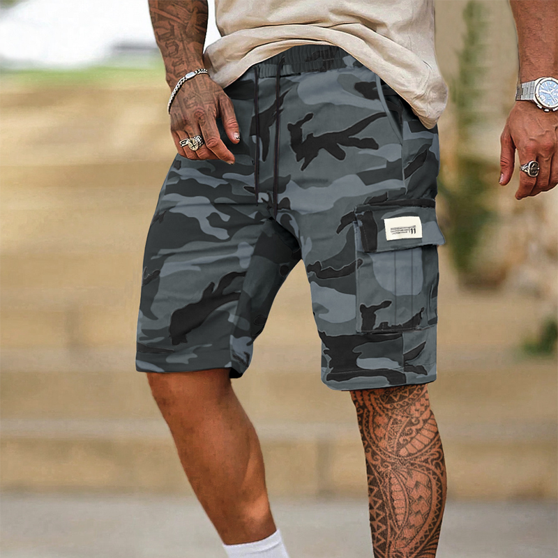 Short cargo tactique coupe ample pour homme