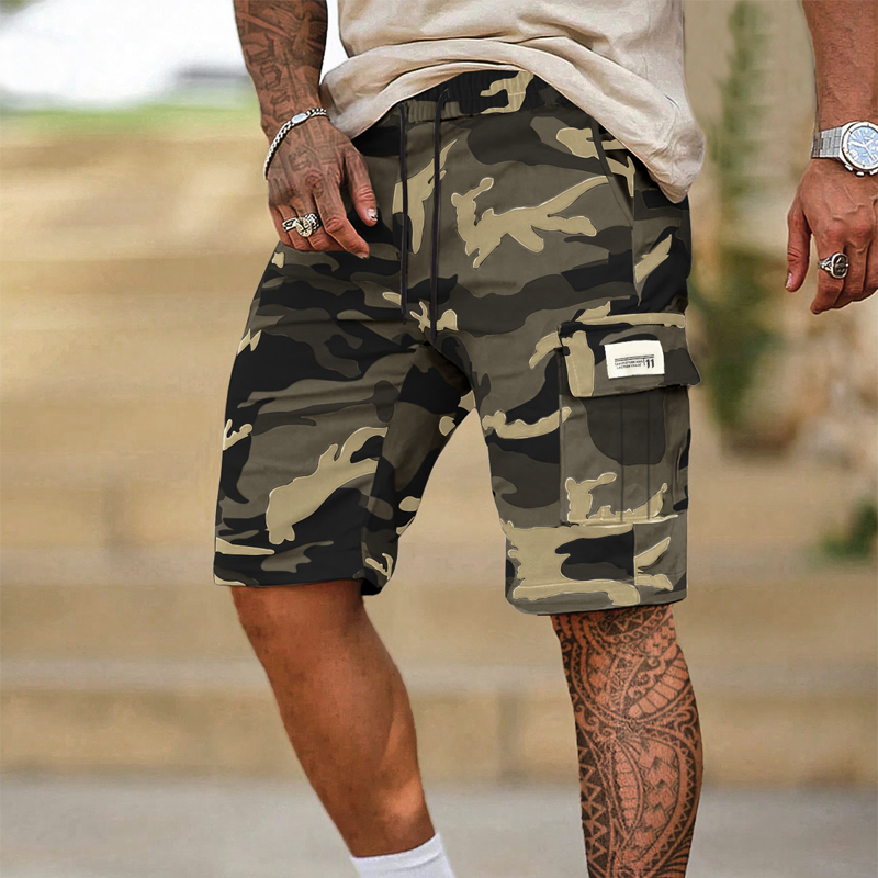 Short cargo tactique coupe ample pour homme