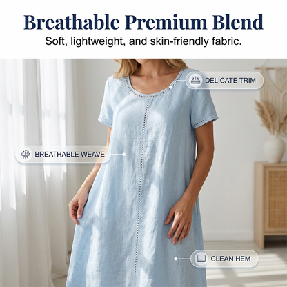 Robe ample à manches courtes pour femme