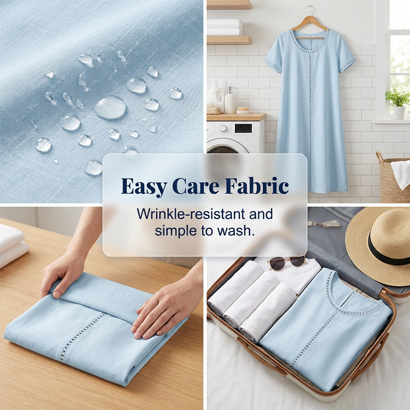 Robe ample à manches courtes pour femme