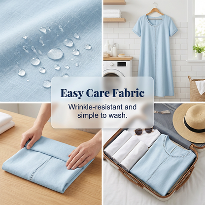 Robe ample à manches courtes pour femme