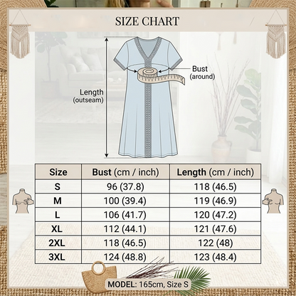 Robe ample à manches courtes pour femme