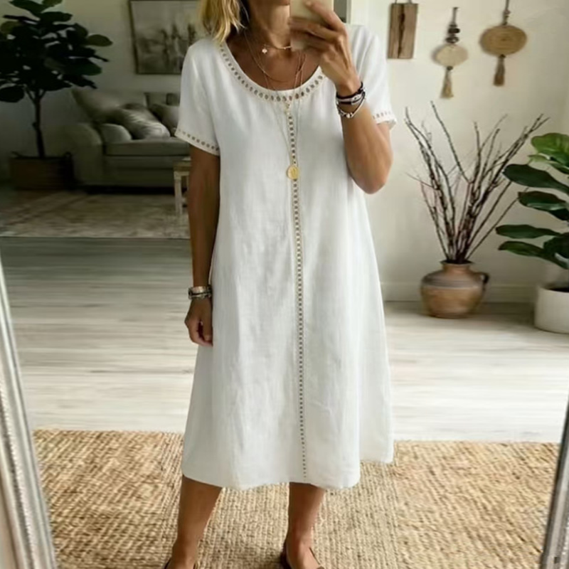 Robe ample à manches courtes pour femme