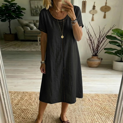 Robe ample à manches courtes pour femme