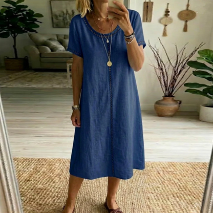 Robe ample à manches courtes pour femme