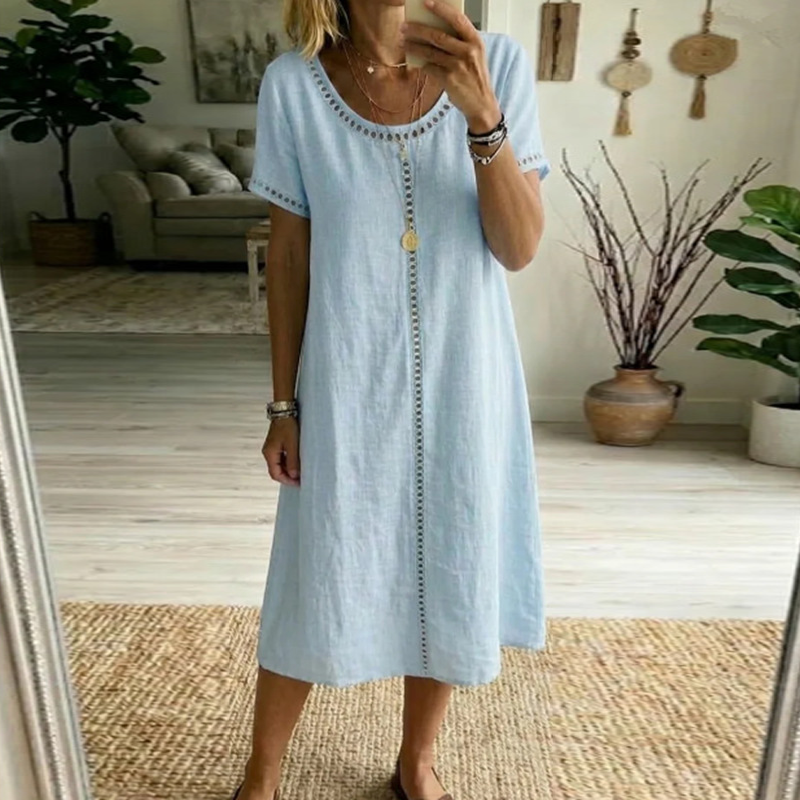 Robe ample à manches courtes pour femme