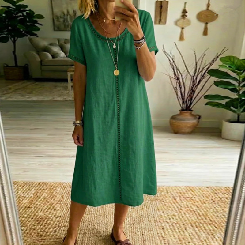 Robe ample à manches courtes pour femme