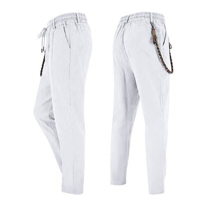💥✨Offre spéciale à durée limitée : 50 % de réduction🌞 Pantalon à cordon de serrage en lin mélangé, style bohème chic 🌊