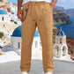 💥✨Offre spéciale à durée limitée : 50 % de réduction🌞 Pantalon à cordon de serrage en lin mélangé, style bohème chic 🌊
