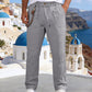 💥✨Offre spéciale à durée limitée : 50 % de réduction🌞 Pantalon à cordon de serrage en lin mélangé, style bohème chic 🌊