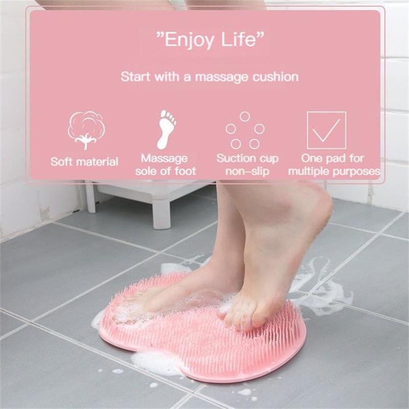 Nettoyant de douche pour pieds et dos, tapis de massage