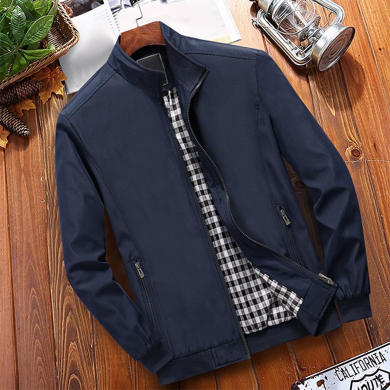 💐 50% DE RÉDUCTION ! ❄️ Veste Homme à Col Montant – Doublure à carreaux chaude, poche zippée – disponible en bleu foncé/noir, tailles M-3XL 🔥