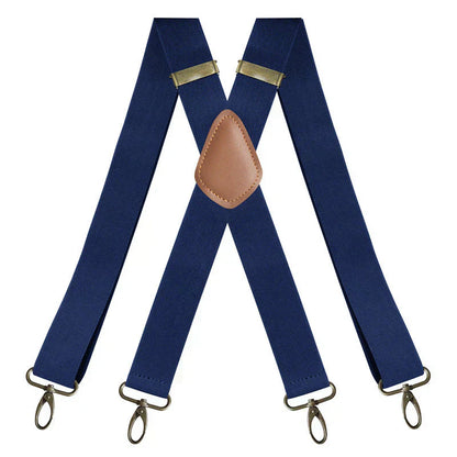 👔 PROMO LIMITÉE -50% ! ✨ Bretelles Homme Dos Croisé X – 4 Clips Amovibles Réglables, Boucle Bronze Antique, Tissu Élastique · 7 Coloris 🔥 2ème à 10€ Seulement !