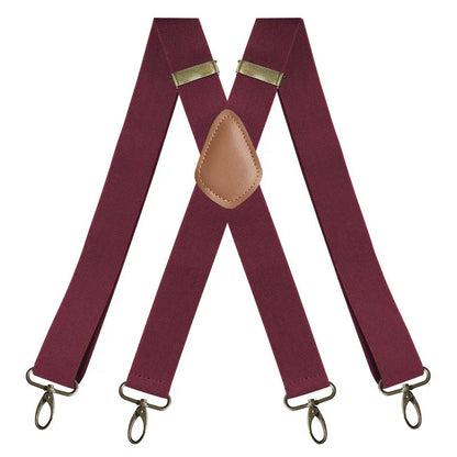 👔 PROMO LIMITÉE -50% ! ✨ Bretelles Homme Dos Croisé X – 4 Clips Amovibles Réglables, Boucle Bronze Antique, Tissu Élastique · 7 Coloris 🔥 2ème à 10€ Seulement !