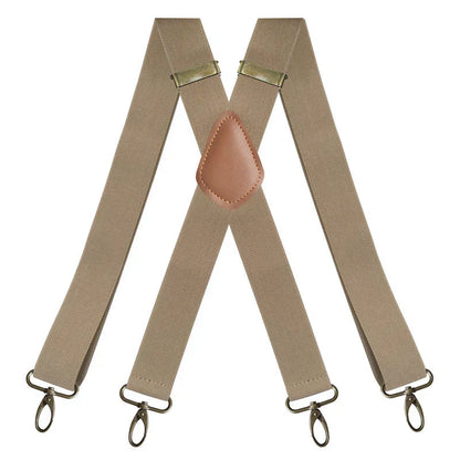 👔 PROMO LIMITÉE -50% ! ✨ Bretelles Homme Dos Croisé X – 4 Clips Amovibles Réglables, Boucle Bronze Antique, Tissu Élastique · 7 Coloris 🔥 2ème à 10€ Seulement !