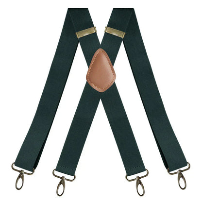👔 PROMO LIMITÉE -50% ! ✨ Bretelles Homme Dos Croisé X – 4 Clips Amovibles Réglables, Boucle Bronze Antique, Tissu Élastique · 7 Coloris 🔥 2ème à 10€ Seulement !