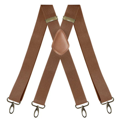 👔 PROMO LIMITÉE -50% ! ✨ Bretelles Homme Dos Croisé X – 4 Clips Amovibles Réglables, Boucle Bronze Antique, Tissu Élastique · 7 Coloris 🔥 2ème à 10€ Seulement !