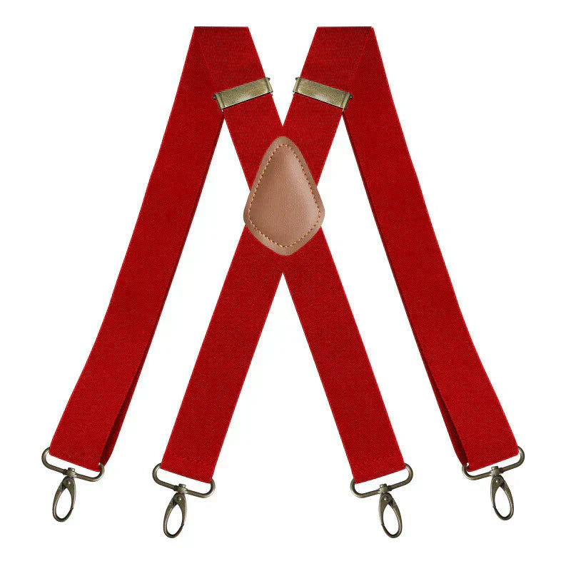 👔 PROMO LIMITÉE -50% ! ✨ Bretelles Homme Dos Croisé X – 4 Clips Amovibles Réglables, Boucle Bronze Antique, Tissu Élastique · 7 Coloris 🔥 2ème à 10€ Seulement !