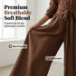 Ensemble haut à col et pantalon taille haute pour femme