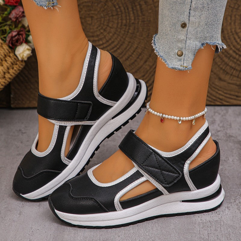 Chaussures de marche respirantes à découpes pour femme