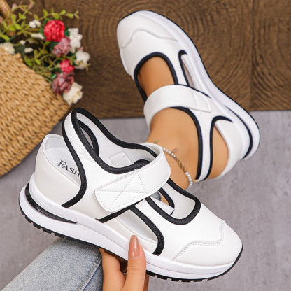 Chaussures de marche respirantes à découpes pour femme
