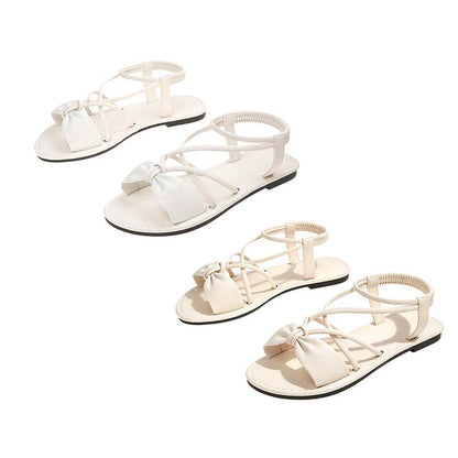 👡 50% DE RÉDUCTION ✨ Sandales plates pour femme à brides croisées – Légères, élégantes & parfaites pour l'été – maintien ajusté sans effort 🌊