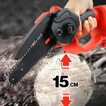 Mini-tronçonneuse rechargeable de 15 cm (batterie incluse)
