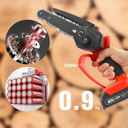 Mini-tronçonneuse rechargeable de 15 cm (batterie incluse)