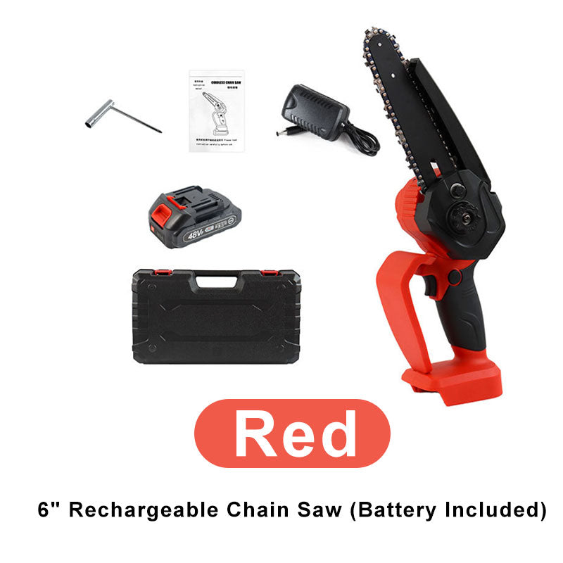Mini-tronçonneuse rechargeable de 15 cm (batterie incluse)