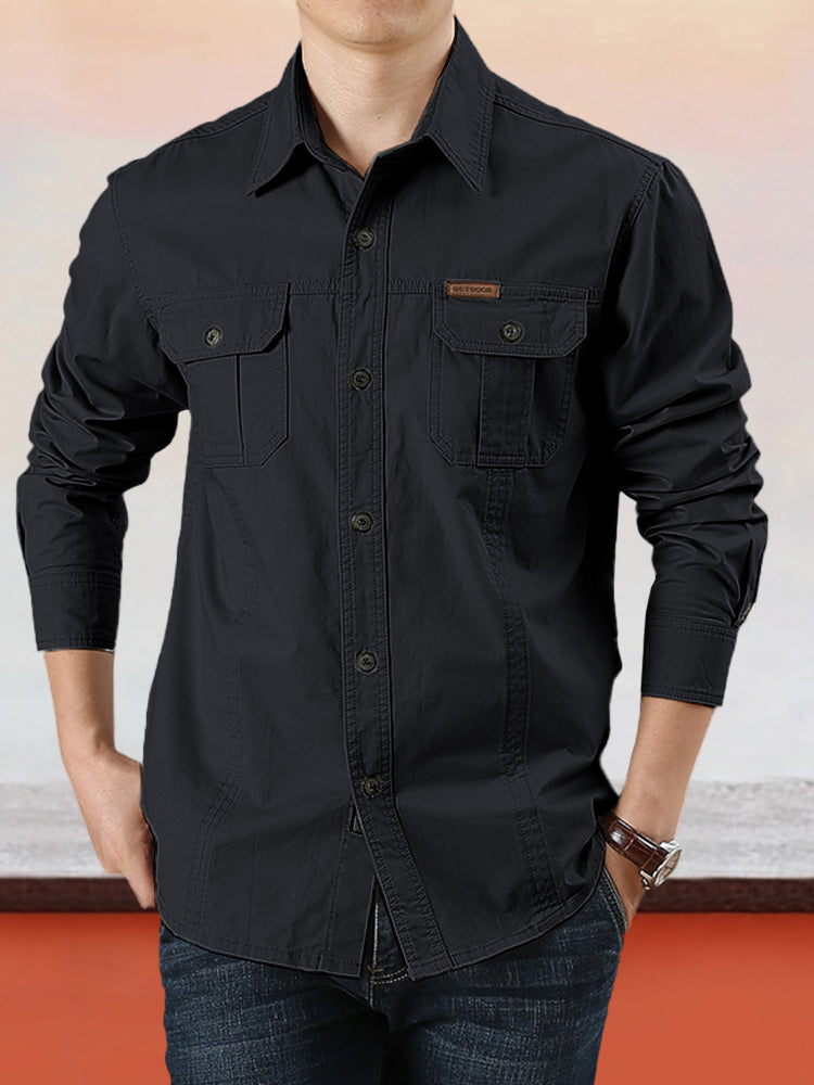👔 50% DE RÉDUCTION ! ✨ Chemise de travail en coton 100% pour homme – Coutures doubles, évacuation d'humidité & durable – parfaite pour le chantier ou le quotidien 🍂