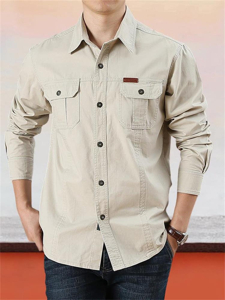 👔 50% DE RÉDUCTION ! ✨ Chemise de travail en coton 100% pour homme – Coutures doubles, évacuation d'humidité & durable – parfaite pour le chantier ou le quotidien 🍂