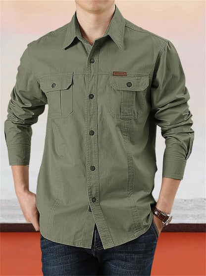 👔 50% DE RÉDUCTION ! ✨ Chemise de travail en coton 100% pour homme – Coutures doubles, évacuation d'humidité & durable – parfaite pour le chantier ou le quotidien 🍂