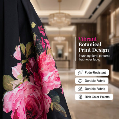 Robe midi élégante sans manches coupe trapèze à imprimé floral